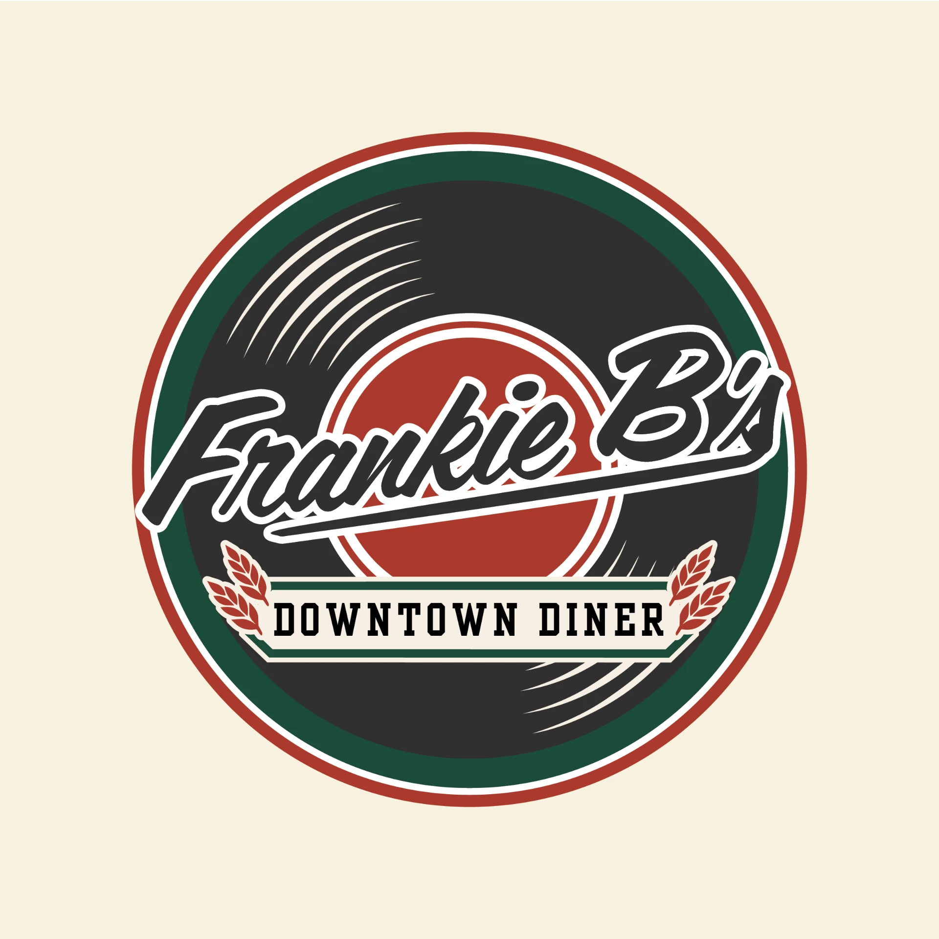 Frankie B's Downtown Diner record-label emblem